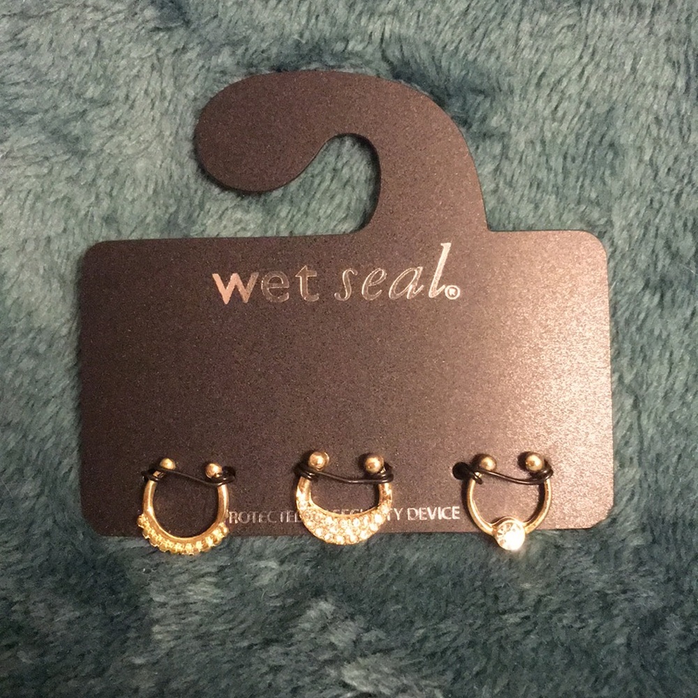 *Wet Seal * Multi-Pack Septum Rings * Gold&Silver*